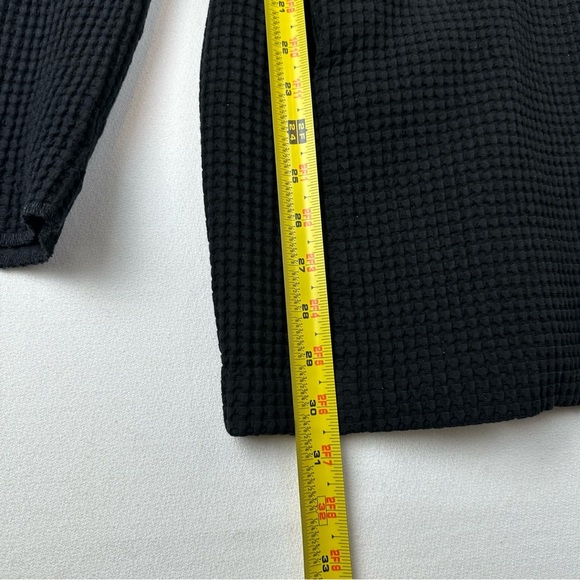 Eileen Fisher Textured Waffle Snap Blazer Jacket Black Office - Picture 7 of 8